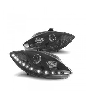 AZ FAROS SEAT LEON ALTEA TOLEDO 04-09 LUZ DIURNA LED FONDO NEGRO R145756C3