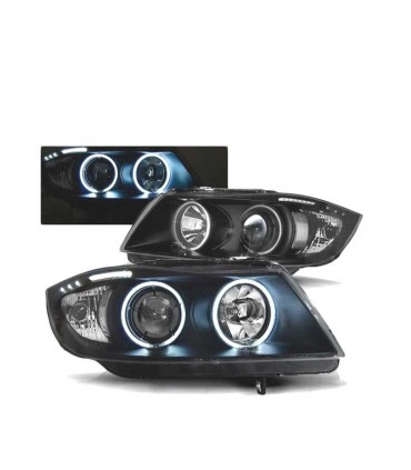 CX FAROS BMW E90 E91 05-08 OJOS ANGEL FONDO NEGRO CCFL R011318C1