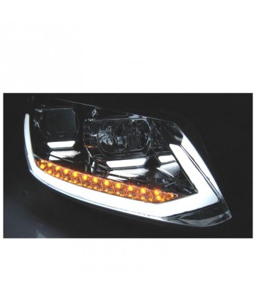 CX FAROS PARA VOLKSWAGEN VW TOURAN II 10-15 NEGROS TRU DRL CON INTERMITENTE LED DINAMICO R012926C1