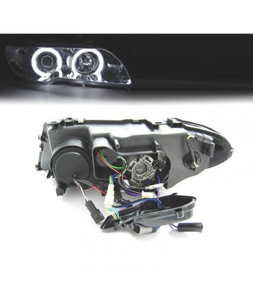 CX FAROS BMW E46 COUPE 03-06 XENON OJOS ANGEL CCFL FONDO CROMADO R008062C3