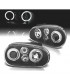 DW FAROS VOLKSWAGEN VW GOLF 4 OJOS ANGEL LED LOOK R32 FONDO NEGRO R020013C15