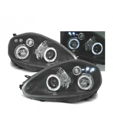 DW FAROS FIAT GRANDE PUNTO 05-08 OJOS ANGEL FONDO NEGRO R145205C2