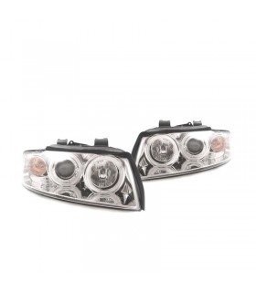 DW FAROS AUDI A4 B6 00-04 OJOS ANGEL CCFL FONDO CROMO R145360C1