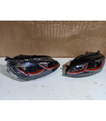 DW FAROS VOLKSWAGEN VW GOLF 7 12-17 LOOK 7.5 GTI DRL DINAMICOS ROJO NEGROS R012836C2