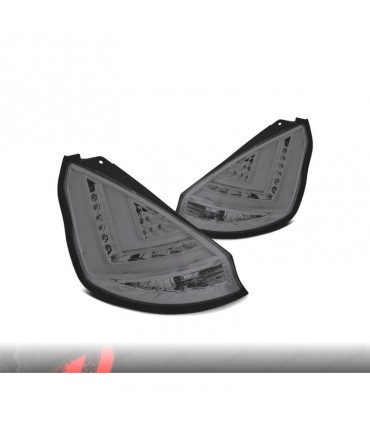 DC PILOTOS FORD FIESTA MK7 08-12 LIGHT BAR FONDO CROMO AHUMADO R148128C1
