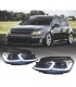 RI FAROS VOLKSWAGEN VW GOLF 7 12-17 DRL DINAMICOS NEGROS LOOK 7.5 R LINE R012837C11