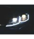 RI FAROS VOLKSWAGEN VW GOLF 7 12-17 DRL DINAMICOS NEGROS LOOK 7.5 R LINE R012837C11