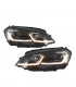 RI FAROS VOLKSWAGEN VW GOLF 7 12-17 DRL DINAMICOS NEGROS LOOK 7.5 R LINE R012837C11