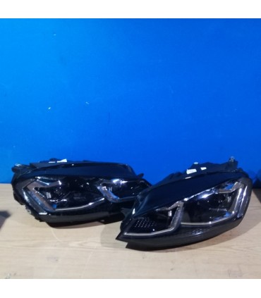 RI FAROS VOLKSWAGEN VW GOLF 7 12-17 DRL DINAMICOS NEGROS LOOK 7.5 R LINE R012837C11