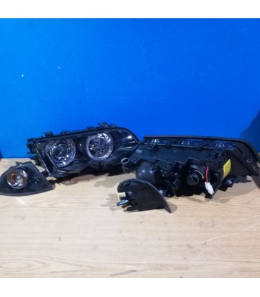 DW FAROS BMW E46 BERLINA 98-01 OJOS ANGEL FONDO NEGRO R145469C1