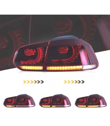 CX PILOTOS VOLKSWAGEN VW GOLF 6 LOOK R FULL LED DINAMICOS ROJO 08-12 R012819C16