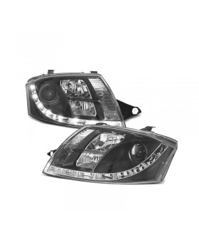 DW FAROS AUDI TT 98-05 LUZ DIURNA REAL LED FONDO NEGRO R145921C1