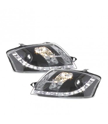 DW FAROS AUDI TT 98-05 LUZ DIURNA REAL LED FONDO NEGRO R145921C1