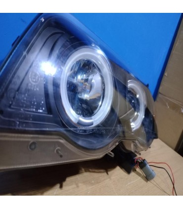 DW FAROS BMW E46 4 PUERTAS 98-01 OJOS ANGEL FONDO NEGRO R145935C1