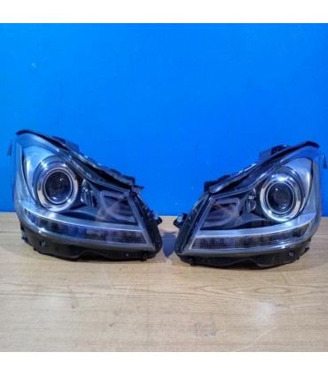 CX FAROS MERCEDES W204 11-14 LUZ DIURNA LED TUBE LIGHT + LED FONDO NEGRO CROMO R148171C1