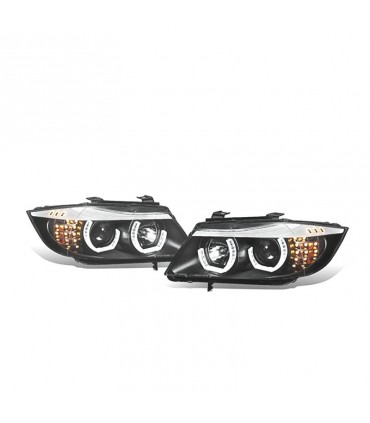 DW FAROS BMW E90 E91 05-08 OJOS ANGEL LED 3D FONDO NEGRO R147665C12