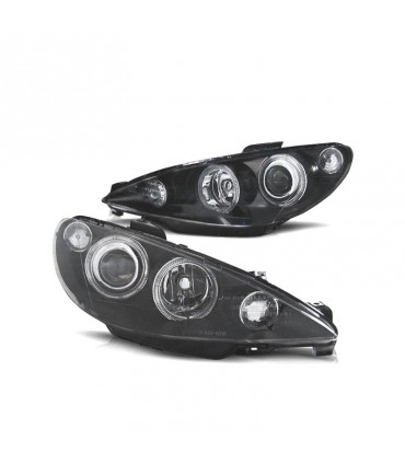 CX FAROS PEUGEOT 206 98-09 OJOS ANGEL FONDO NEGRO R150669C1