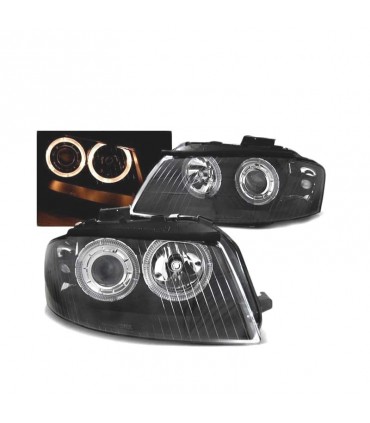 CX FAROS OJOS ANGEL AUDI A3 8P 03-08 FONDO NEGRO R011282C2