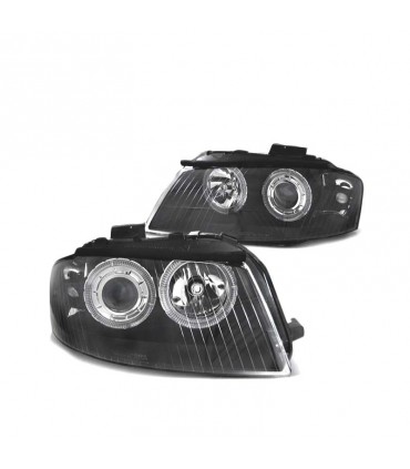 CX FAROS OJOS ANGEL AUDI A3 8P 03-08 FONDO NEGRO R011282C2