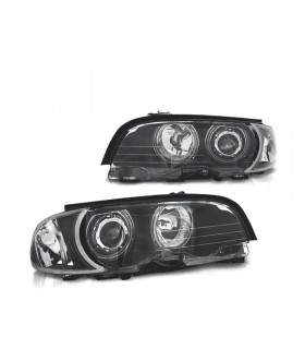 CX FAROS BMW E46 COUPE 99-03 OJOS ANGEL CCFL INTERMITENTES FONDO NEGRO R147027C2