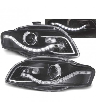 CX FAROS AUDI A4 B7 LUZ DIURNA LED FONDO NEGRO 04-07 R146286C8