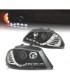 AZ FAROS SEAT IBIZA 6L 02-08 LUZ DIURNA Y INTERMITENTE LED FONDO NEGRO R016007C1