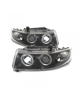 DW FAROS SEAT LEON TOLEDO 1M OJOS ANGEL 99-05 FONDO NEGRO LED R145122C4