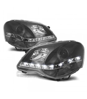 DW FAROS PARA VOLKSWAGEN VW POLO 9N3 05-09 LUZ DIURNA FONDO NEGRO R145373C1