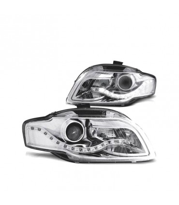 RI FARO DCH AUDI A4 B7 04-07 LUZ DIURNA FONDO CROMO R145821C1