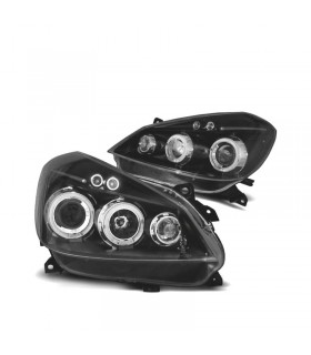 CX FAROS RENAULT CLIO 05-09 OJOS ANGEL + LED FONDO NEGRO R147755C1