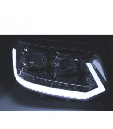 FAROS VOLKSWAGEN VW T5 10-15 NEGROS TUBE LIGHT CON INTERMITENTES LED DINAMICO R012895C1