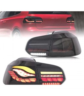 PILOTOS FULL LED VOLKSWAGEN VW GOLF 6 08-12 LIGHT BAR OLED ROJO DINAMICOS AHUMADOS R022074C1