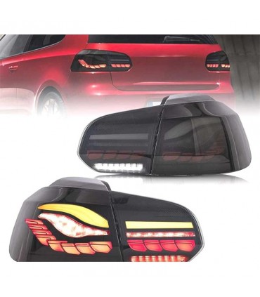 PILOTOS FULL LED VOLKSWAGEN VW GOLF 6 08-12 LIGHT BAR OLED ROJO DINAMICOS AHUMADOS R022074C1