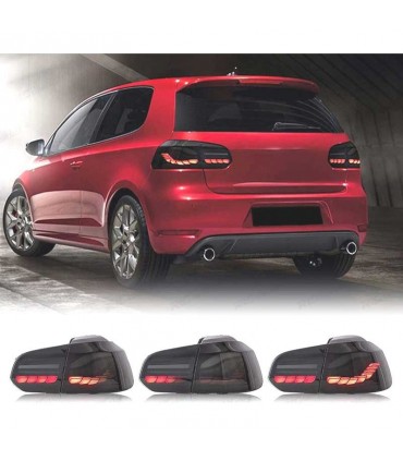 PILOTOS FULL LED VOLKSWAGEN VW GOLF 6 08-12 LIGHT BAR OLED ROJO DINAMICOS AHUMADOS R022074C1