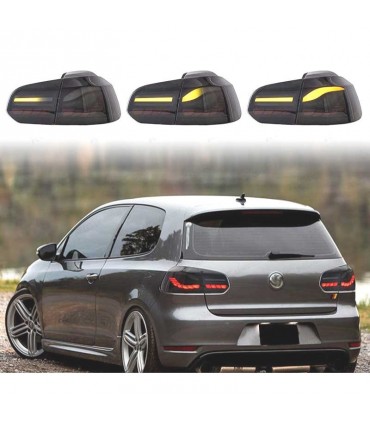 PILOTOS FULL LED VOLKSWAGEN VW GOLF 6 08-12 LIGHT BAR OLED ROJO DINAMICOS AHUMADOS R022074C1