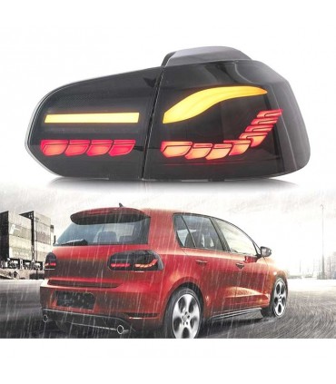 PILOTOS FULL LED VOLKSWAGEN VW GOLF 6 08-12 LIGHT BAR OLED ROJO DINAMICOS AHUMADOS R022074C1