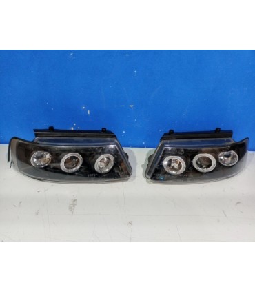 ML FAROS VOLKSWAGEN VW PASSAT 3B 96-00 OJOS ANGEL + LED FONDO NEGRO R145128C1