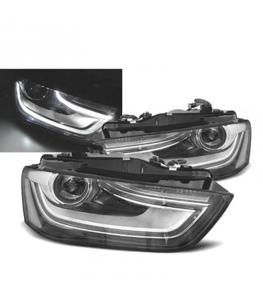 FAROS AUDI A4 B8 12-15 DRL NEGROS R012406C1