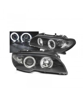 CX FARO IZQ XENON BMW E46 2 PUERTAS 03-06 OJOS ANGEL CCFL FONDO NEGRO R144941C5